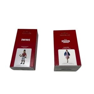 Hallmark Ornament LOT FORTNITE Crackshot and Stranger Things Eleven 2021 NIB